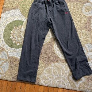 Puma Gray Joggers with Elastic Waistband and Tapered Legs